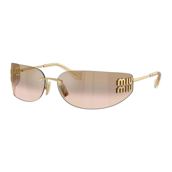 NEW MIU MIU SUNGLASSES MUA51S 5AK20P GOLD WOMEN MU A51S 5AK20P SMU 51 5AK20P